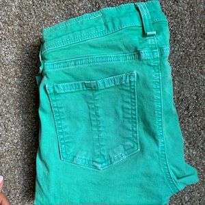 Blue green skinny jeggings
